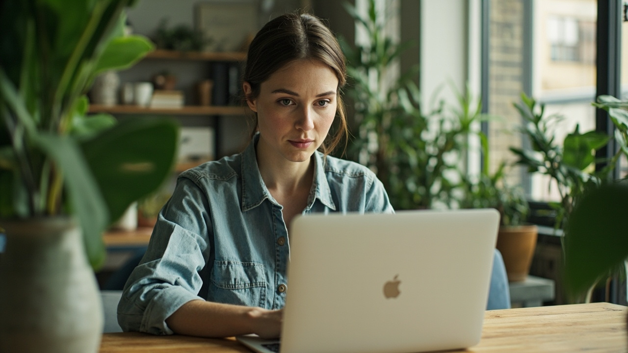 A real working moment illustrating the theme of an article about wordpress hosting. Wide 16:9 banner, one strong focal point, magazine editorial quality, authentic and unstaged.