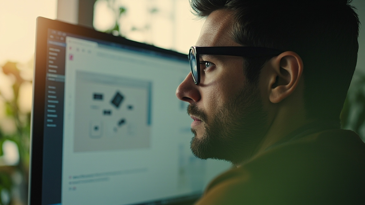 A real working moment illustrating the theme of an article about WordPress Block Patterns: Building a Reusable Library for Clients. Wide 16:9 banner, one strong focal point, magazine editorial quality, authentic and unstaged.