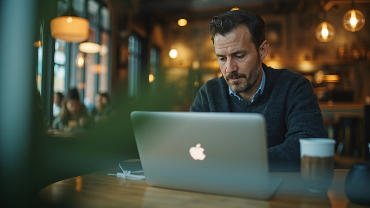 A real working moment illustrating the theme of an article about ai content disclosure. Wide 16:9 banner, one strong focal point, magazine editorial quality, authentic and unstaged.