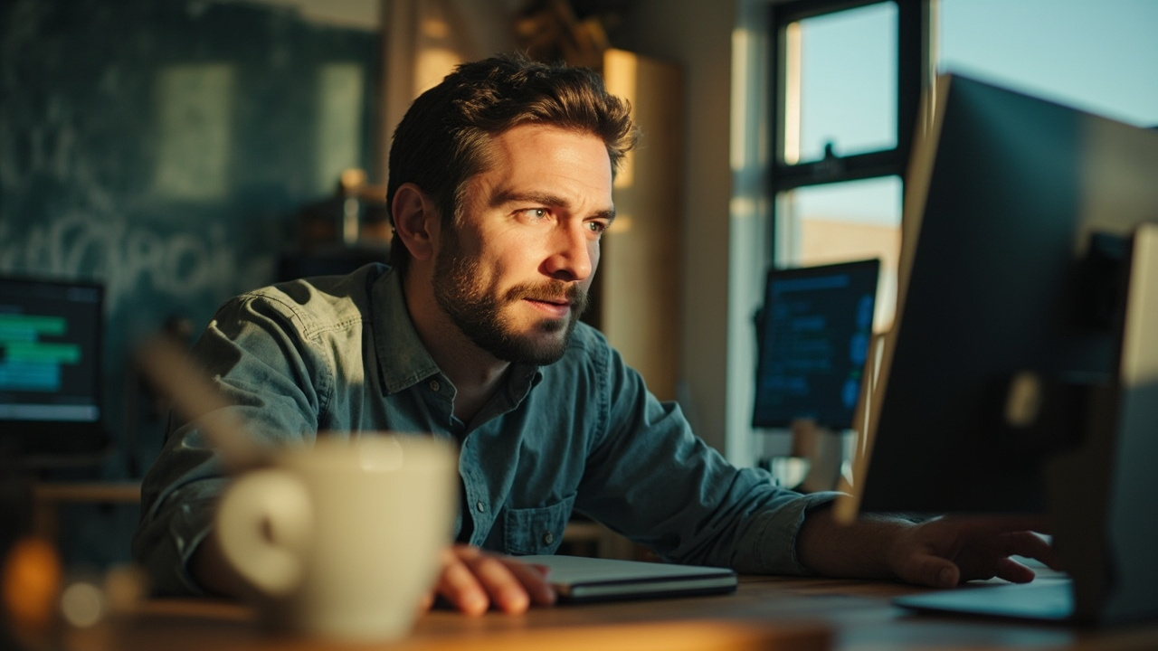 A real working moment that fits an article section about 