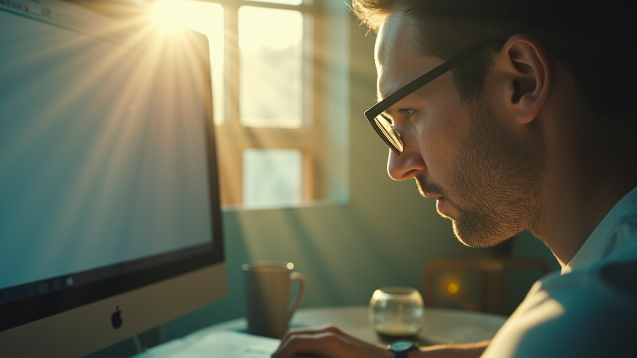 A real working moment illustrating the theme of an article about woocommerce speed. Wide 16:9 banner, one strong focal point, magazine editorial quality, authentic and unstaged.