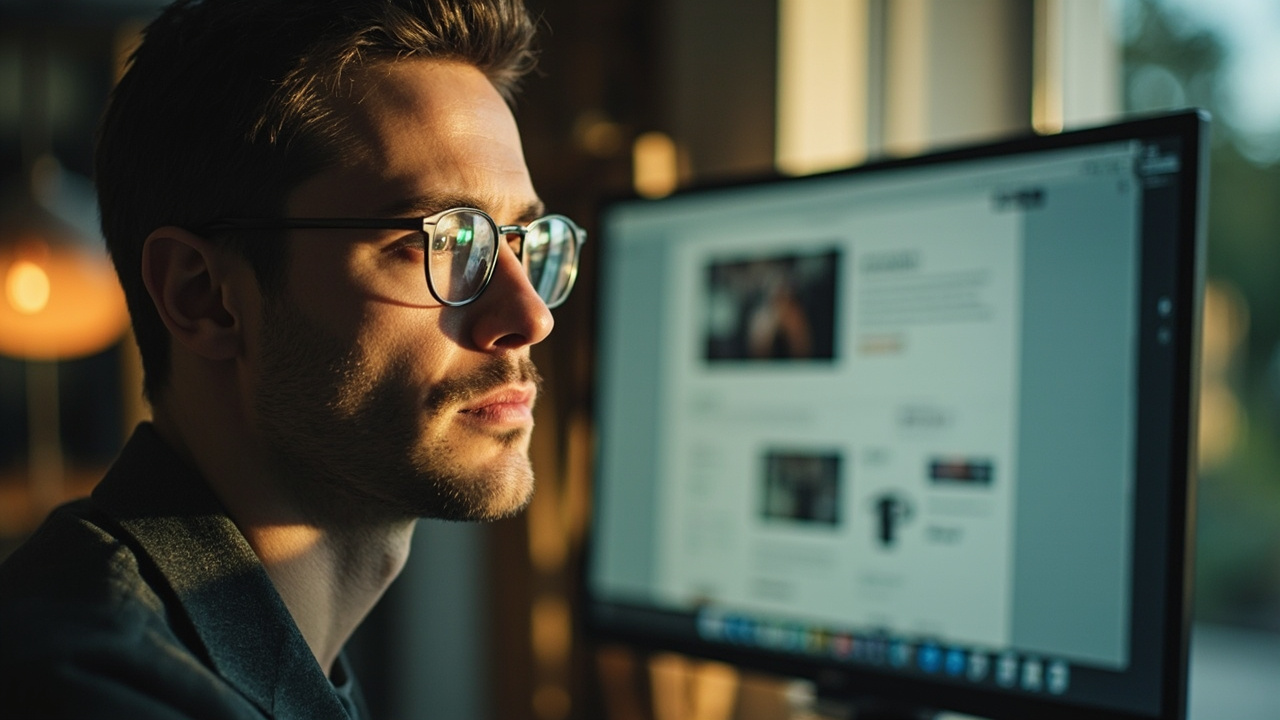 A real working moment illustrating the theme of an article about wordpress staging. Wide 16:9 banner, one strong focal point, magazine editorial quality, authentic and unstaged.